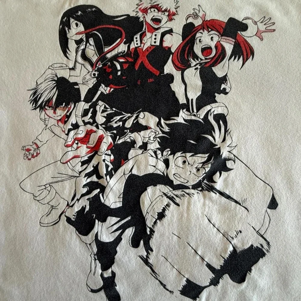 My Hero Academia Shirt Adult Small‎ White Solid Graphic Tee Anime Mange
